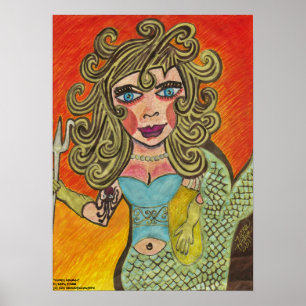 Poster "Creepy Mermaid"