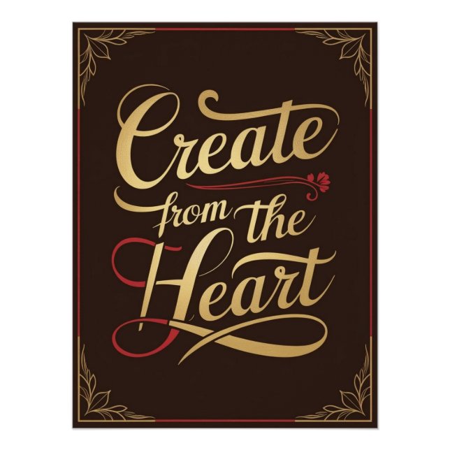 Poster Créer À Partir Du Coeur (Devant)