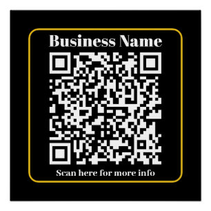 Poster Créer un code QR d'entreprise instantanément scann