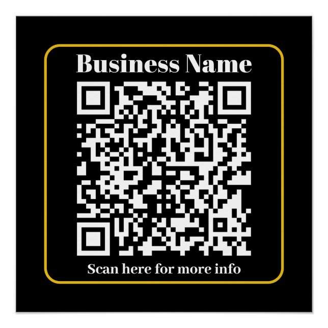 Poster Créer un code QR d'entreprise scannable instantané (Devant)
