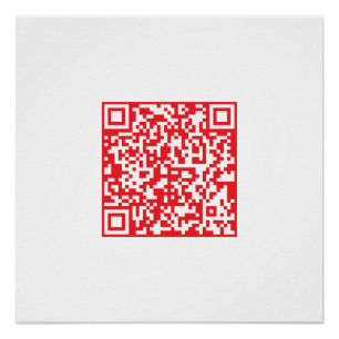 Poster Créer un code QR rouge numérisable (modifiable)