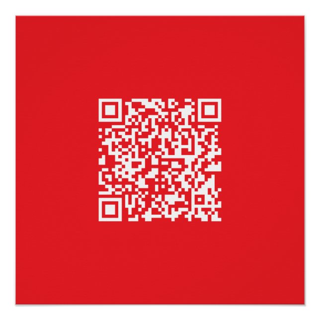 Poster Créer un code QR rouge numérisable (modifiable) (Devant)