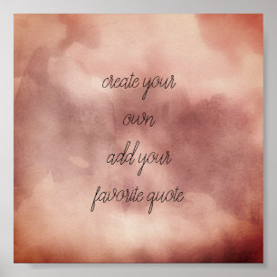 poster créer votre propre aquarelle design moderne