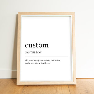 Poster Créer votre propre définition de dictionnaire Word
