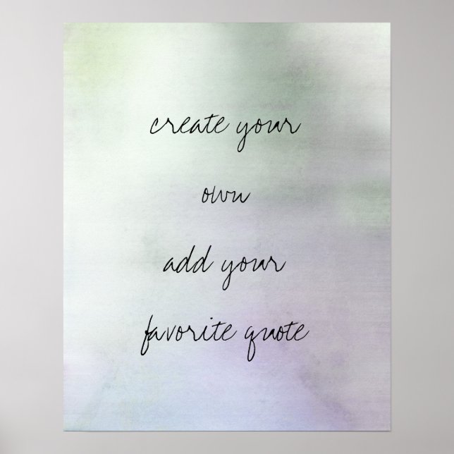 poster créer votre propre devis sur aquarelle (Devant)