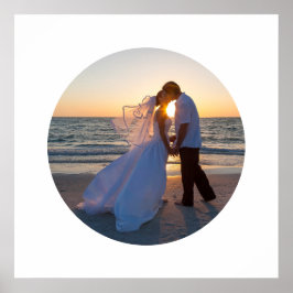 Poster Créer votre propre photo Mariage de forme circulai
