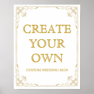 Poster Créer votre propre signature Mariage Calligraphi