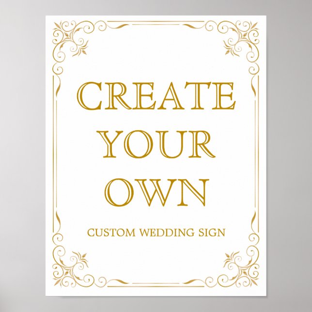 Poster Créer votre propre signature Mariage | Calligraphi (Devant)