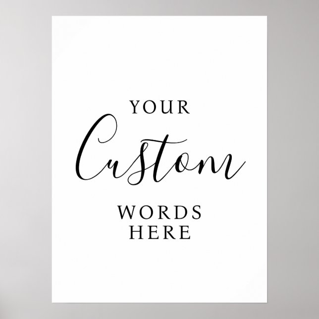 Poster créer votre propre signature moderne personnalisée (Devant)
