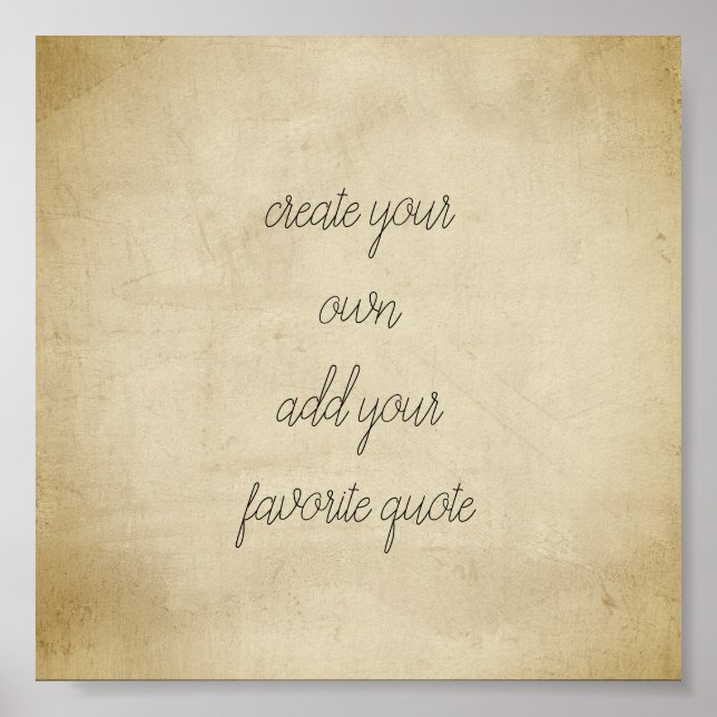 poster créer votre propre texture en détresse sépi (Devant)