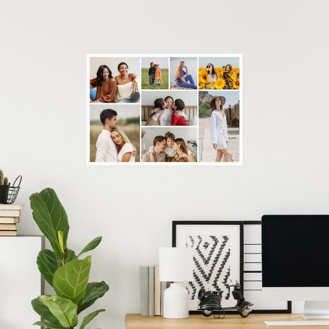 Poster Créez vos propres 8 photos (Bureau à domicile)