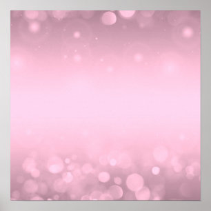 Poster Créez votre  bol! Arrière - plan Bokeh - Rose