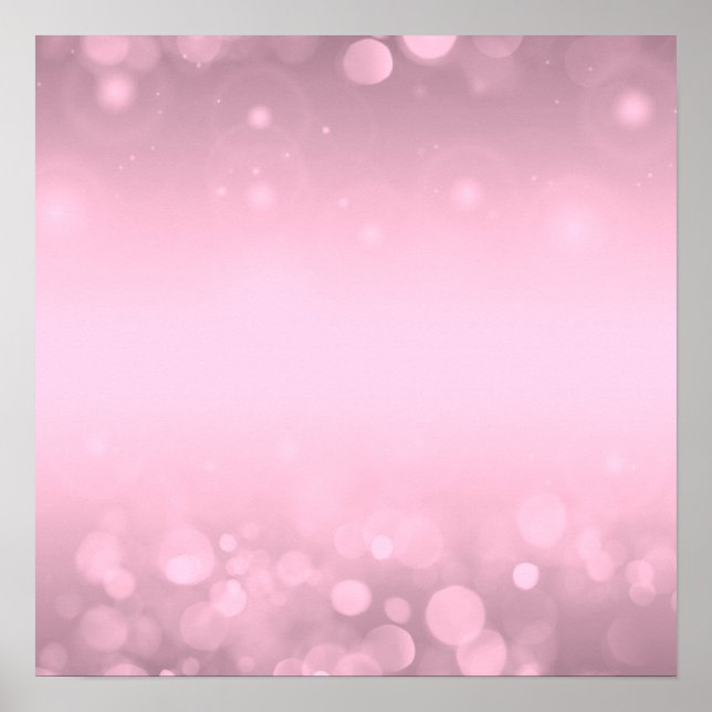 Poster Créez votre  bol! Arrière - plan Bokeh - Rose (Devant)