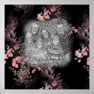 Poster Créez votre propre bordure florale élégante pour p