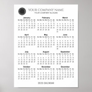 Poster Créez votre propre calendrier 2024 Entreprise   Po