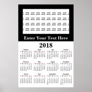 Poster Créez votre propre calendrier personnalisé 2018 Po