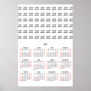 Poster Créez votre propre calendrier personnalisé 2021 Po