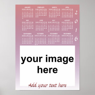 Poster Créez votre propre calendrier photo personnalisé 2