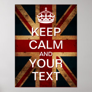 Poster Créez Votre Propre Calme Et Continuez ! Union Jack