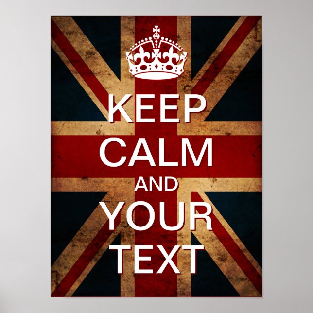 Poster Créez Votre Propre Calme Et Continuez ! Union Jack (Devant)