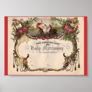 Poster Créez votre propre certificat de mariage artistiqu