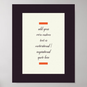 Poster Créez Votre Propre Citation Motivationnelle / Insp