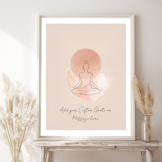 Poster Créez Votre Propre Citation Motivationnelle - Médi (Create Your Own Motivational Quote- Meditation Poster)