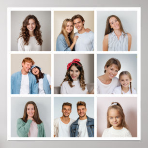 Poster Créez votre propre collage de 9 photos
