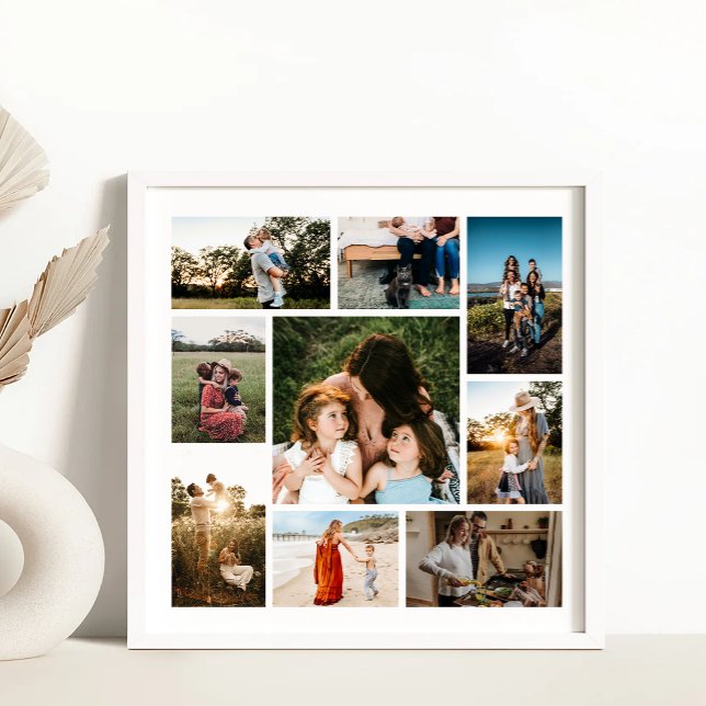 Poster Créez votre propre collage de 9 photos (Créateur téléchargé)