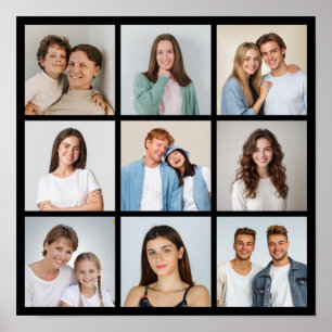 Poster Créez votre propre collage de 9 photos
