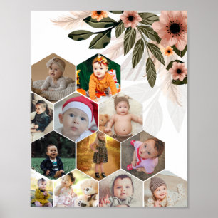 Poster Créez votre propre collection de photos florales 1