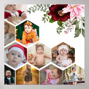 Poster Créez votre propre collection de photos florales 1