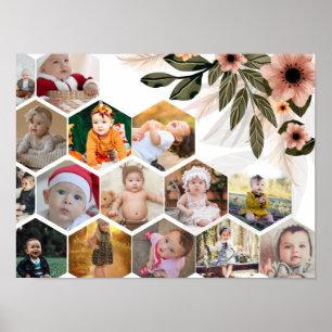 Poster Créez votre propre collection de photos florales 1