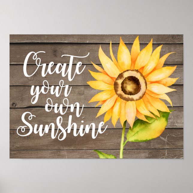 Poster Créez votre propre devis floral soleil (Devant)