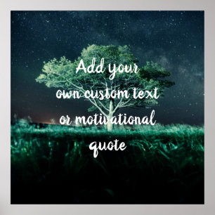 Poster Créez votre propre devis personnalisé - Arbre et c