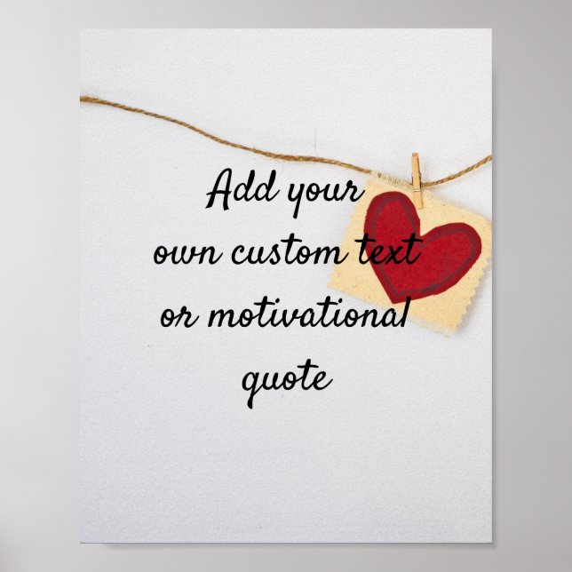 Poster Créez votre propre devis personnalisé - Coeur (Devant)