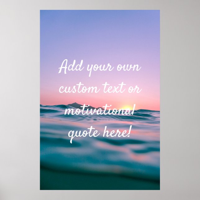 Poster Créez votre propre devis personnalisé - Sunset Sea (Devant)