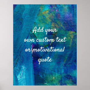 Poster Créez votre propre devis personnalisé - Toile bleu