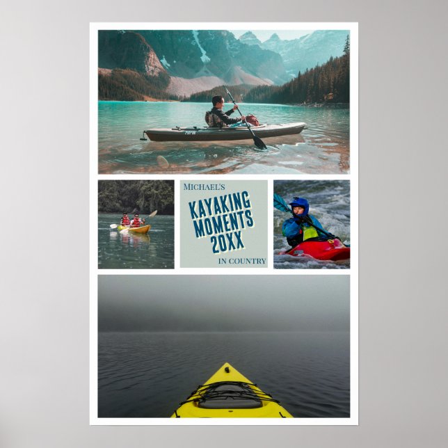 Poster Créez votre propre empreinte photo kayak (Devant)