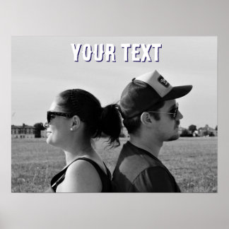Poster créez votre propre engagement texte photo