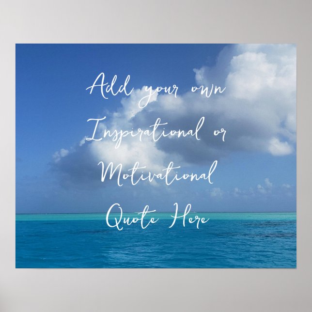 Poster Créez votre propre Océan Inspirant Motivationnel (Devant)