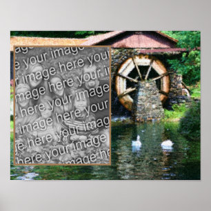 Poster Créez votre propre photo Roue d'eau Canard Bond Ar