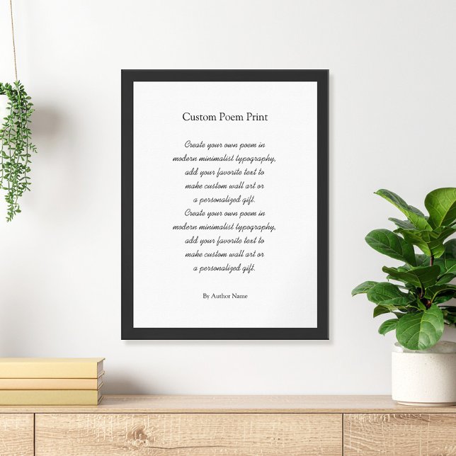 Poster Créez votre propre poème personnalisé (Créateur téléchargé)