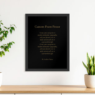 Poster Créez votre propre poème personnalisé