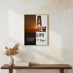 Poster Créez votre propre texte customisé de motivation