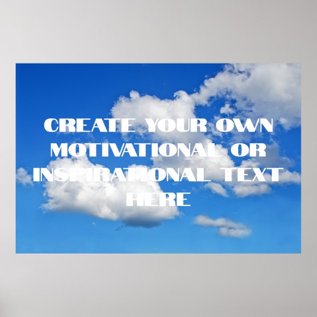 Poster créez votre propre texte motivant ou inspirant (Devant)