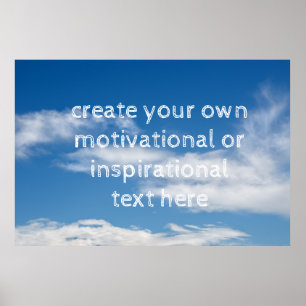 Poster créez votre propre texte motivant ou inspirant