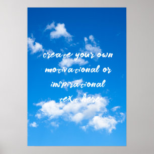 Poster créez votre propre texte motivant ou inspirant