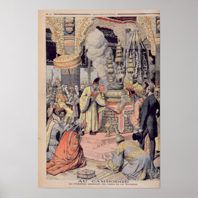 Poster Crémation solennelle du roi Norodom I (Devant)