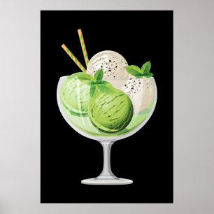 Poster Crème de glace à la menthe